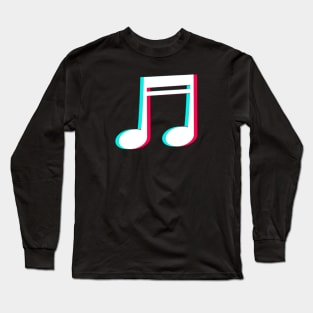 TikTok Music White Long Sleeve T-Shirt